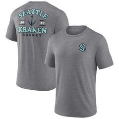 Seattle Kraken Fanatics Winger Tri-Blend T-Shirt - Heather Gray - NHL