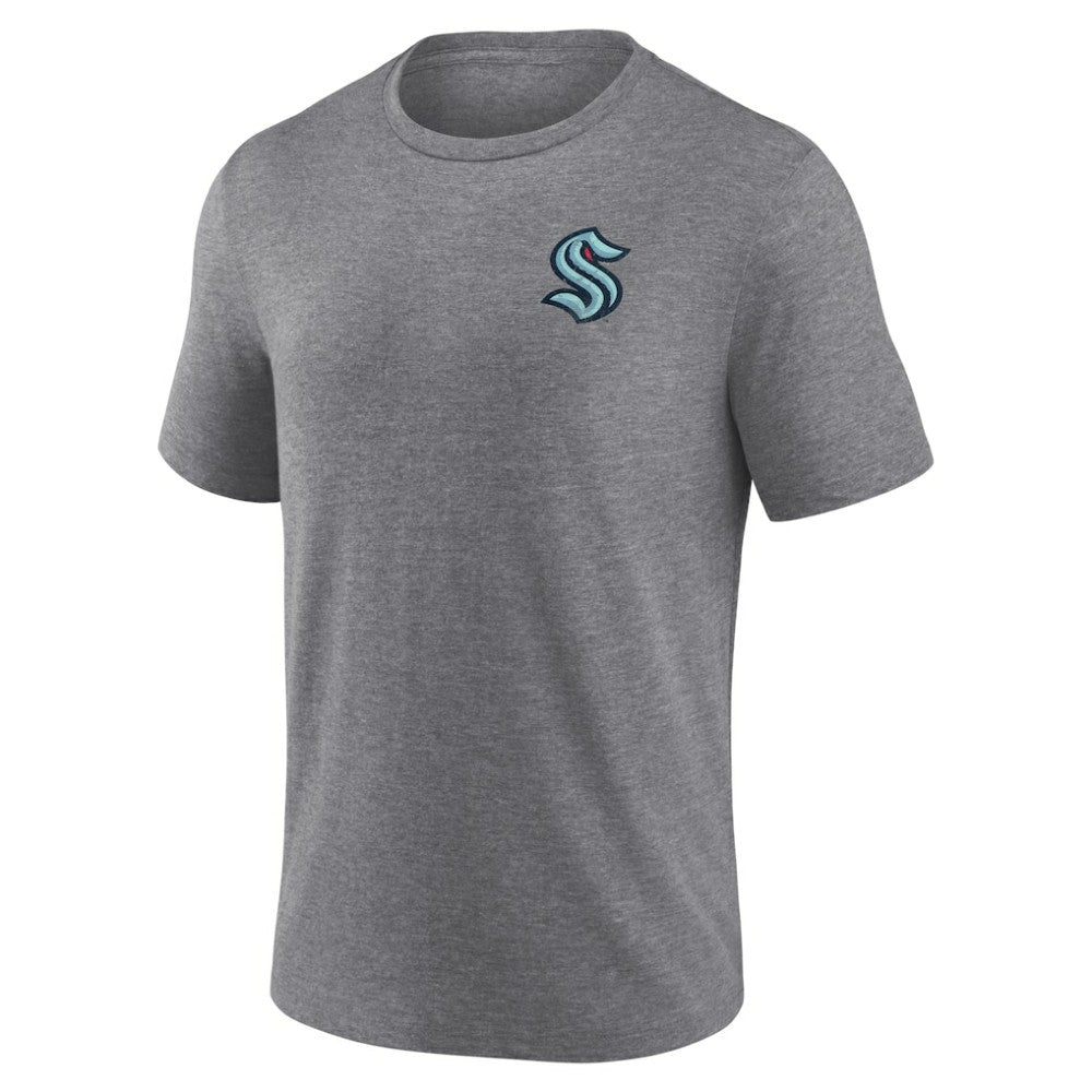 Seattle Kraken Fanatics Winger Tri-Blend T-Shirt - Heather Gray - NHL