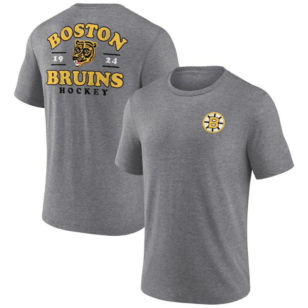Boston Bruins Fanatics Winger Tri-Blend T-Shirt - Heather Gray - NHL