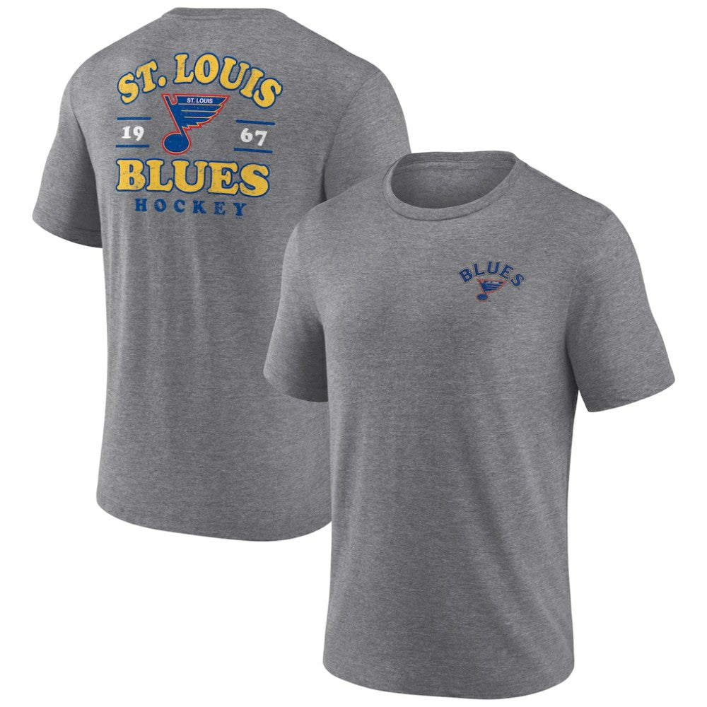 St. Louis Blues Fanatics Winger Tri-Blend T-Shirt - Heather Gray - NHL