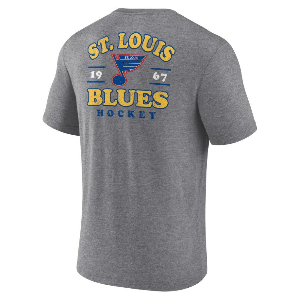 St. Louis Blues Fanatics Winger Tri-Blend T-Shirt - Heather Gray - NHL