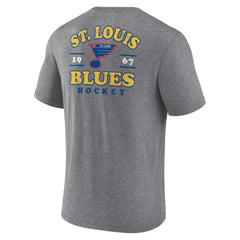 St. Louis Blues Fanatics Winger Tri-Blend T-Shirt - Heather Gray - NHL