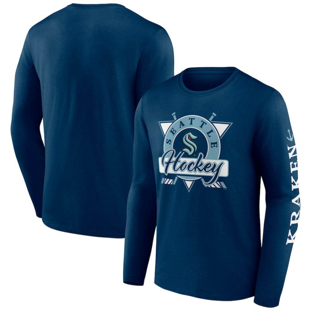 Seattle Kraken Fanatics Rinkside Long Sleeve T-Shirt - Deep Sea Blue - NHL