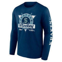 Seattle Kraken Fanatics Rinkside Long Sleeve T-Shirt - Deep Sea Blue - NHL