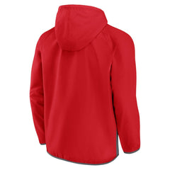 Washington Capitals Fanatics Flagrant Foul Anorak Raglan Half-Zip Hoodie Jacket - Red - NHL