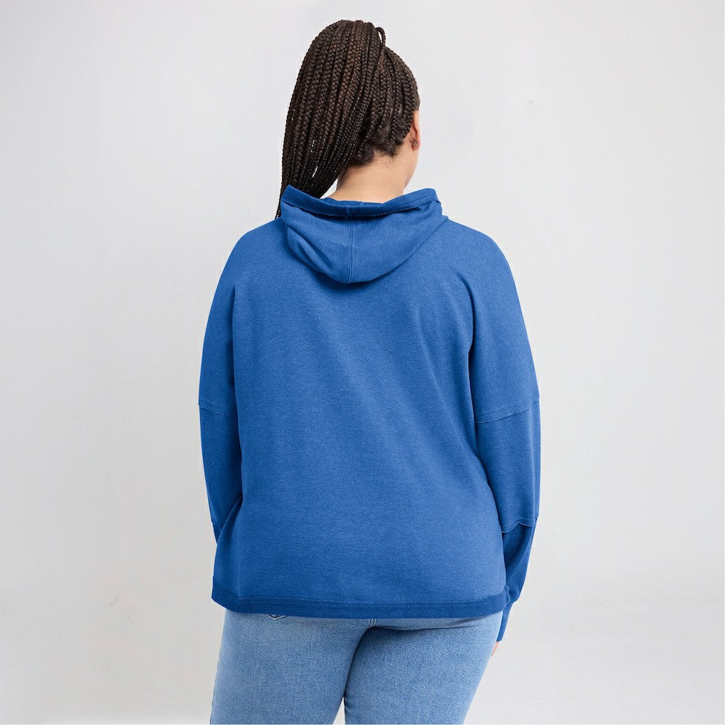 Los Angeles Chargers Women's Lightewight Modest Crop Lounge Helmet Arch Pullover Hoodie Powder Blue | Fanatics