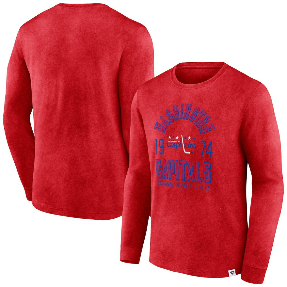 Washington Capitals Fanatics Keep The Zone Long Sleeve T-Shirt - Heather Red - NHL