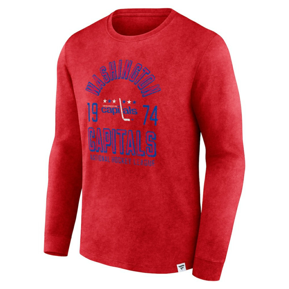 Washington Capitals Fanatics Keep The Zone Long Sleeve T-Shirt - Heather Red - NHL