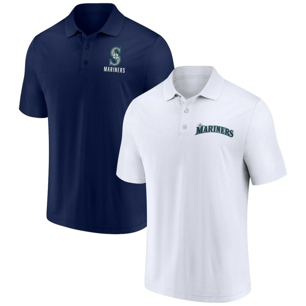 Seattle Mariners Fanatics Two-Pack Logo Lockup Polo Set - MLB