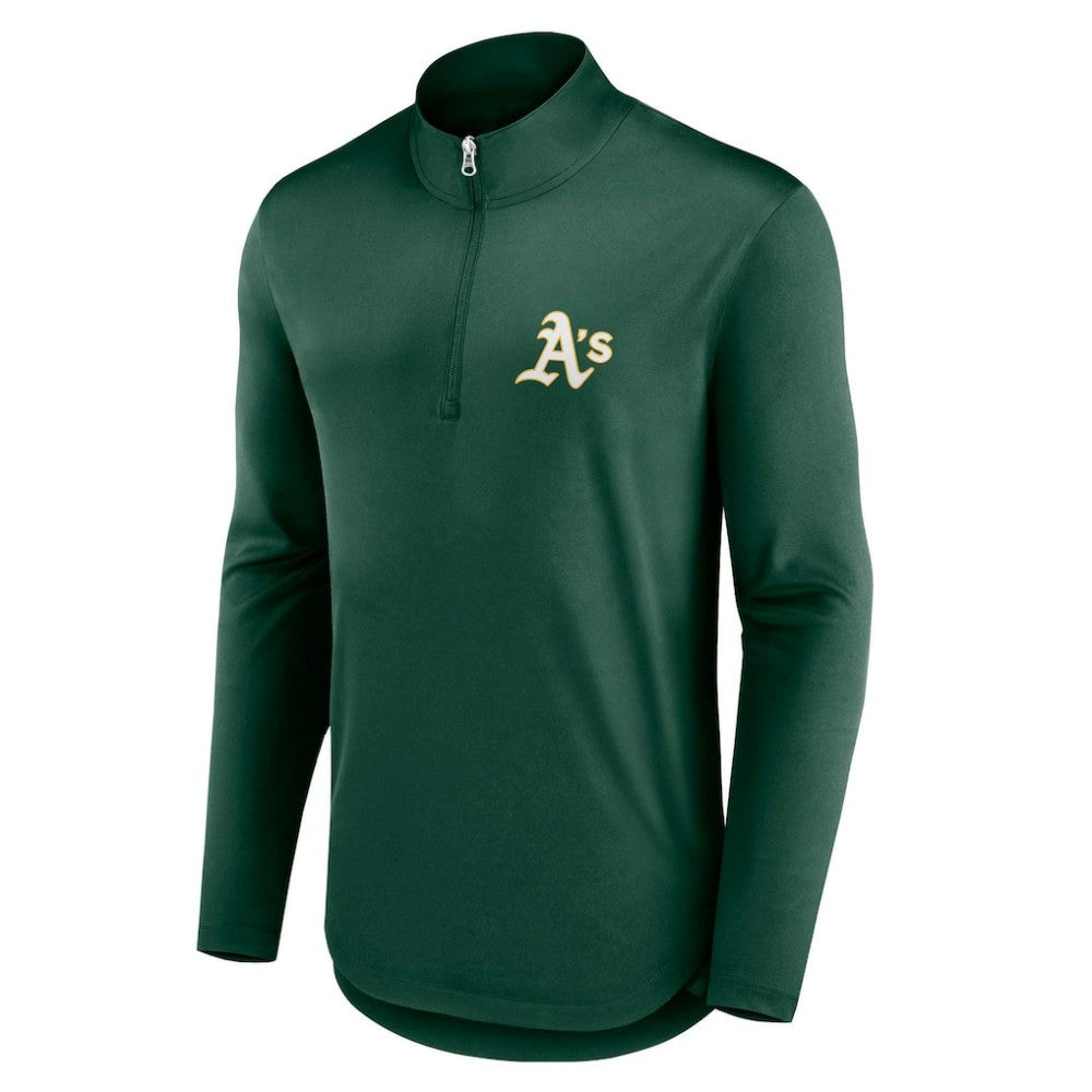 Athletics Fanatics Quarterback Quarter-Zip Top - MLB