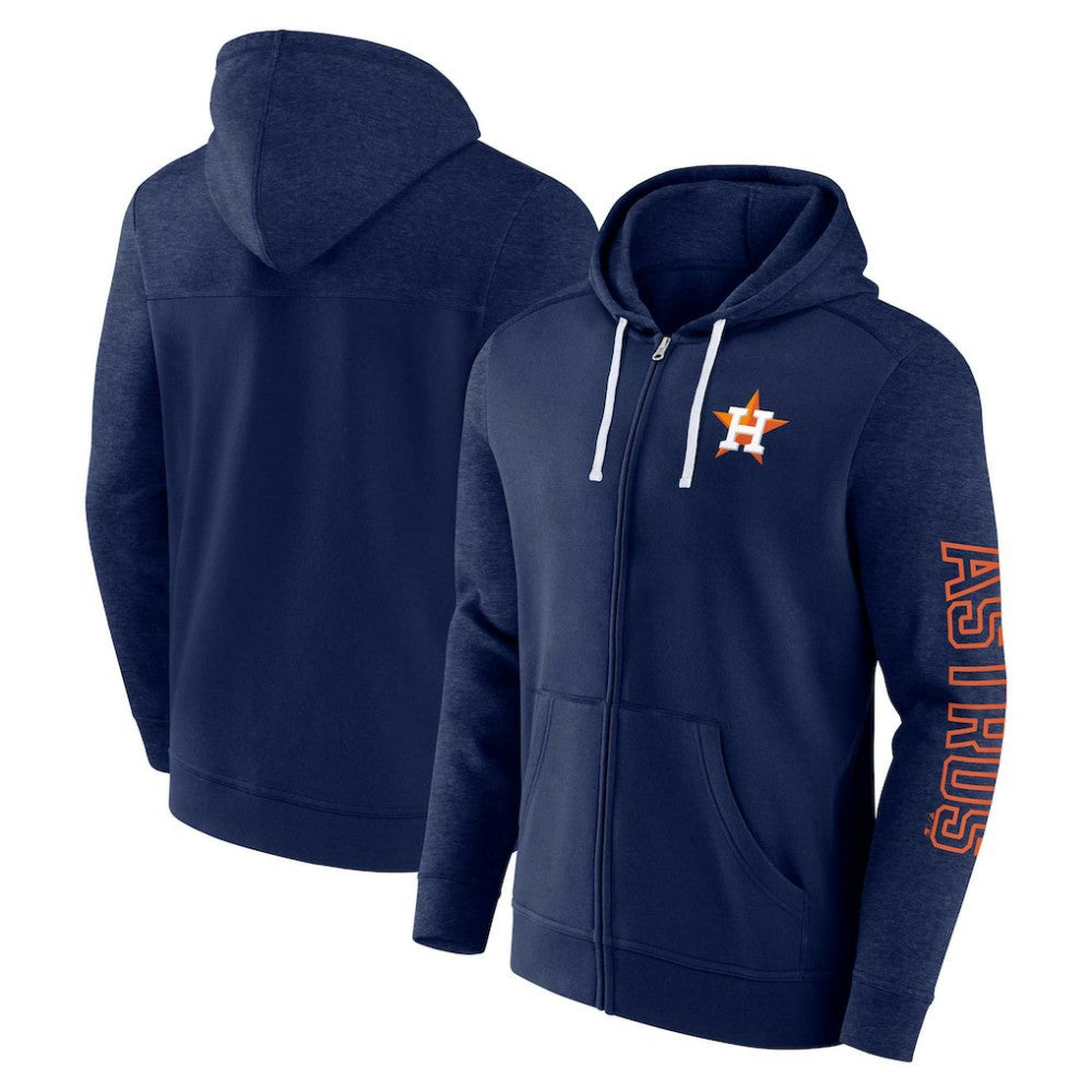 Houston Astros Fanatics Offensive Line Up Lightweight Full-Zip Hoodie - MLB