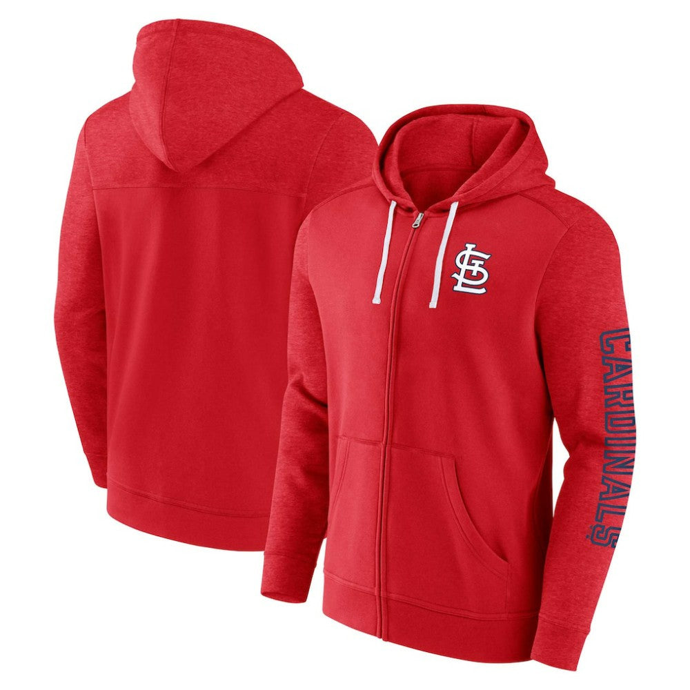 St. Louis Cardinals Fanatics Offensive Line Up Lightweight Full-Zip Hoodie - MLB