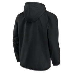 Brooklyn Nets Anorak Flagrant Foul Color-Block Raglan Hoodie Half-Zip Jacket Black/Gray - NBA