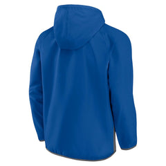 Dallas Mavericks Anorak Flagrant Foul Color-Block Raglan Hoodie Half-Zip Jacket Blue/Gray - NBA