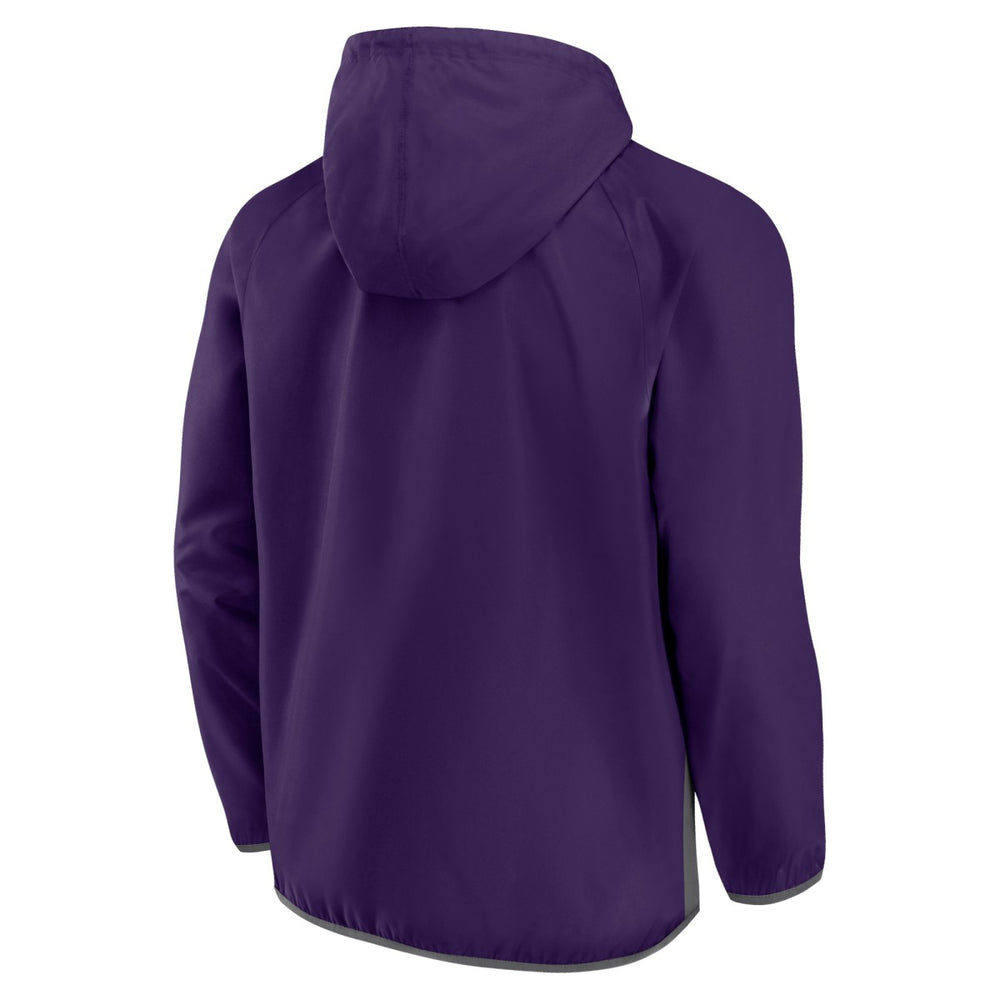 Phoenix Suns Anorak Flagrant Foul Color-Block Raglan Hoodie Half-Zip Jacket Purple/Gray - NBA