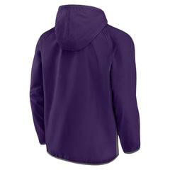 Phoenix Suns Anorak Flagrant Foul Color-Block Raglan Hoodie Half-Zip Jacket Purple/Gray - NBA