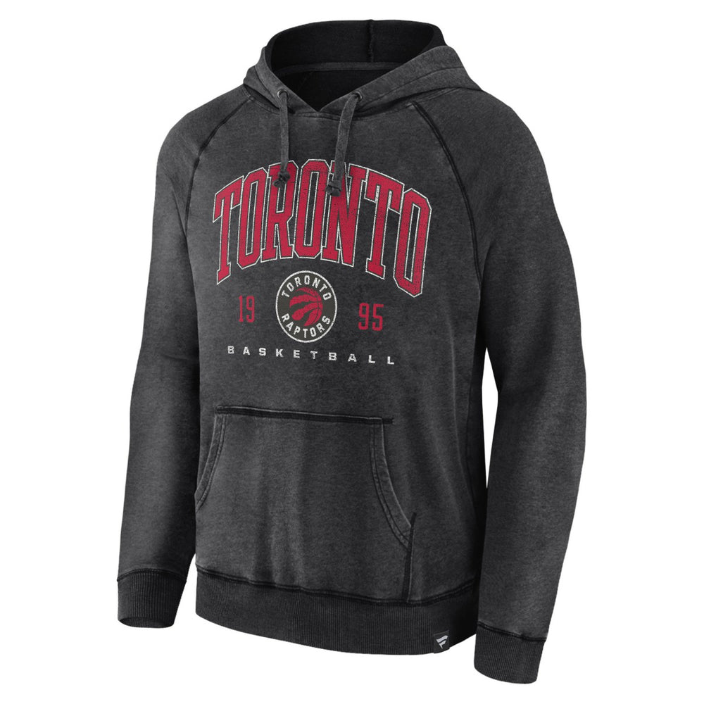 Toronto Raptors Foul Trouble Snow Wash Raglan Pullover Hoodie Heather Charcoal - NBA