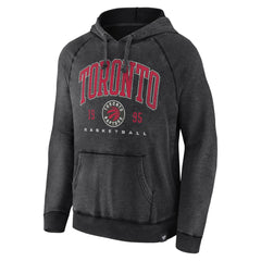Toronto Raptors Foul Trouble Snow Wash Raglan Pullover Hoodie Heather Charcoal - NBA