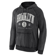 Brooklyn Nets Foul Trouble Snow Wash Raglan Pullover Hoodie Heather Charcoal - NBA