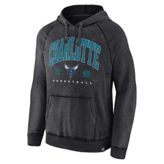 Charlotte Hornets Foul Trouble Snow Wash Raglan Pullover Hoodie Heather Charcoal - NBA
