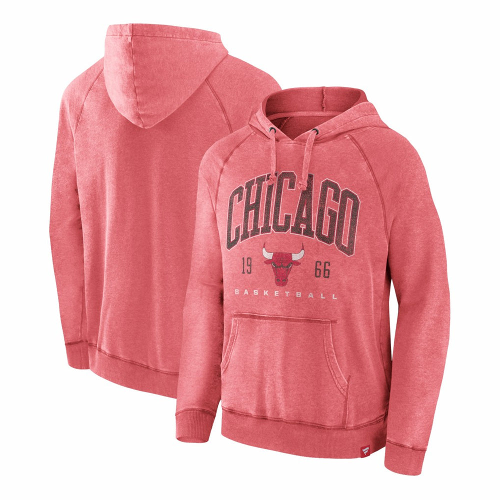 Chicago Bulls Foul Trouble Snow Wash Raglan Pullover Hoodie Heather Red - NBA