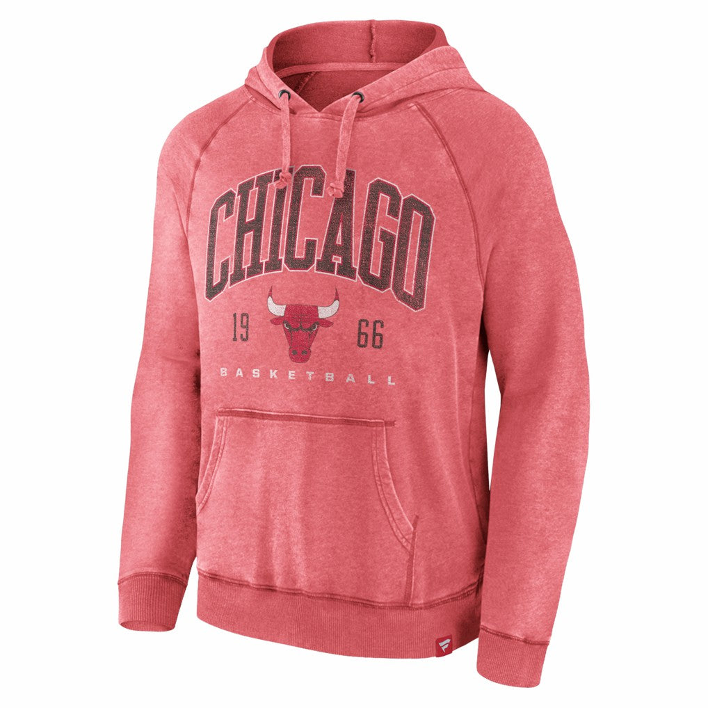 Chicago Bulls Foul Trouble Snow Wash Raglan Pullover Hoodie Heather Red - NBA