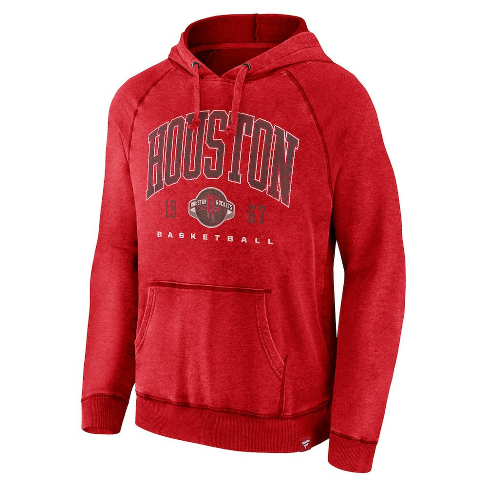 Houston Rockets Foul Trouble Snow Wash Raglan Pullover Hoodie Heather Red - NBA