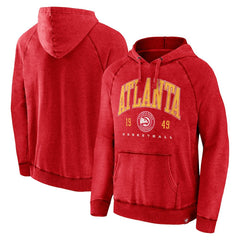 Atlanta Hawks Foul Trouble Snow Wash Raglan Pullover Hoodie Heather Red - NBA
