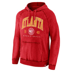 Atlanta Hawks Foul Trouble Snow Wash Raglan Pullover Hoodie Heather Red - NBA