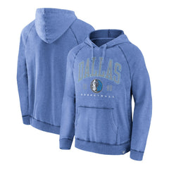 Dallas Mavericks Foul Trouble Snow Wash Raglan Pullover Hoodie Heather Blue - NBA