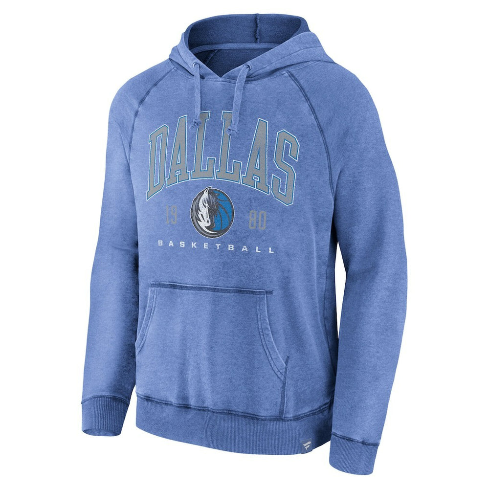 Dallas Mavericks Foul Trouble Snow Wash Raglan Pullover Hoodie Heather Blue - NBA