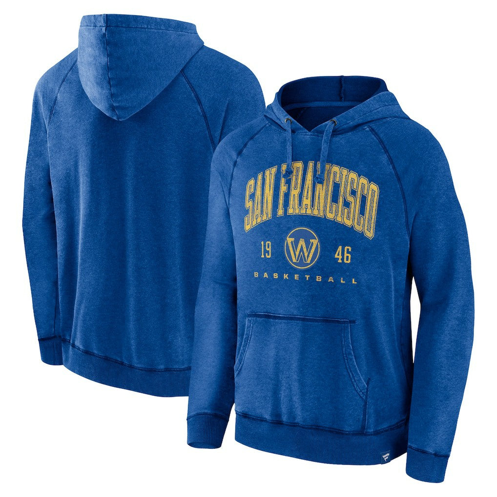 Golden State Warriors Foul Trouble Snow Wash Raglan Pullover Hoodie Heather Royal - NBA