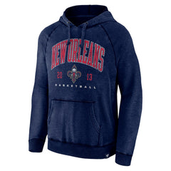 New Orleans Pelicans Foul Trouble Snow Wash Raglan Pullover Hoodie Heather Navy - NBA
