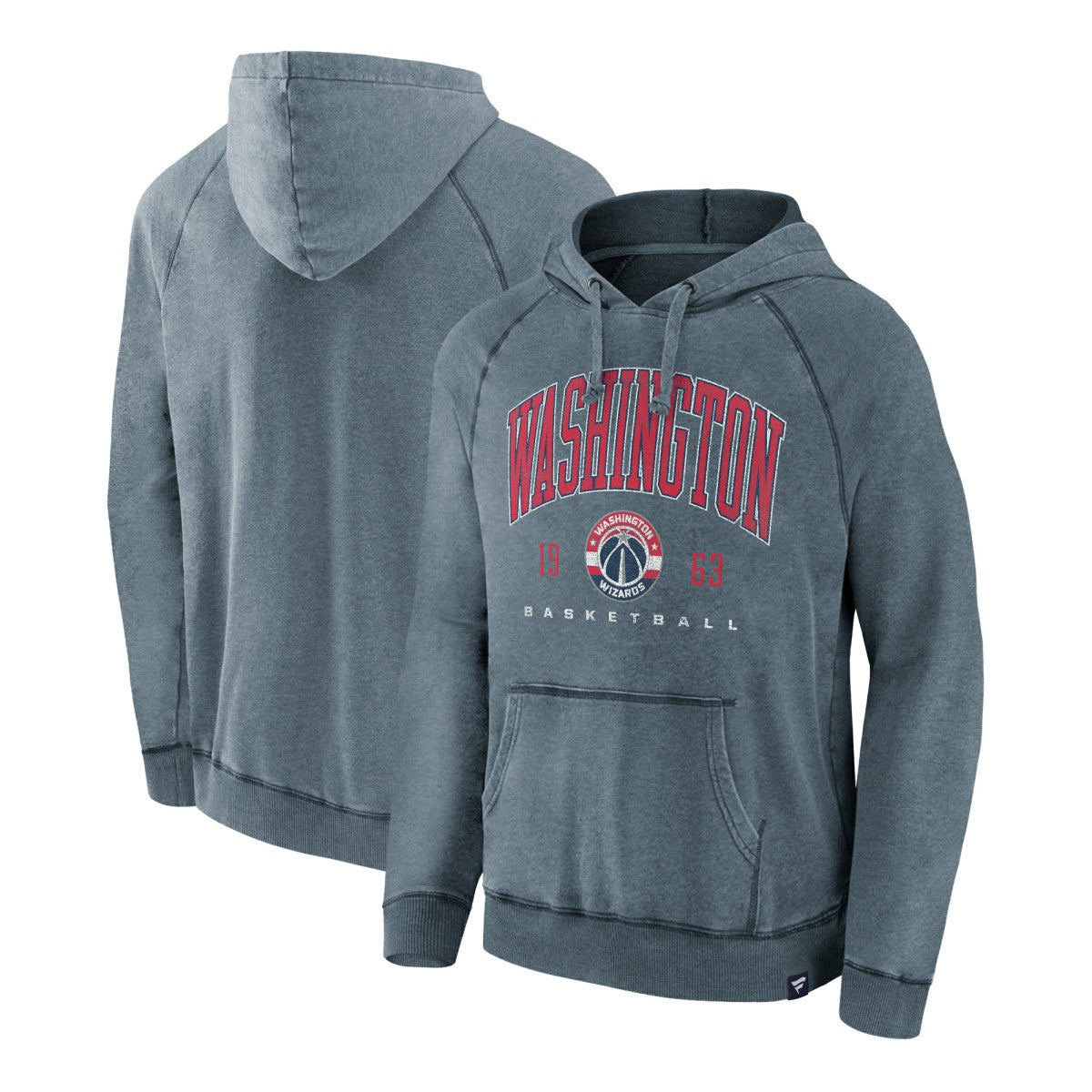 Washington Wizards Foul Trouble Snow Wash Raglan Pullover Hoodie Heather Navy - NBA