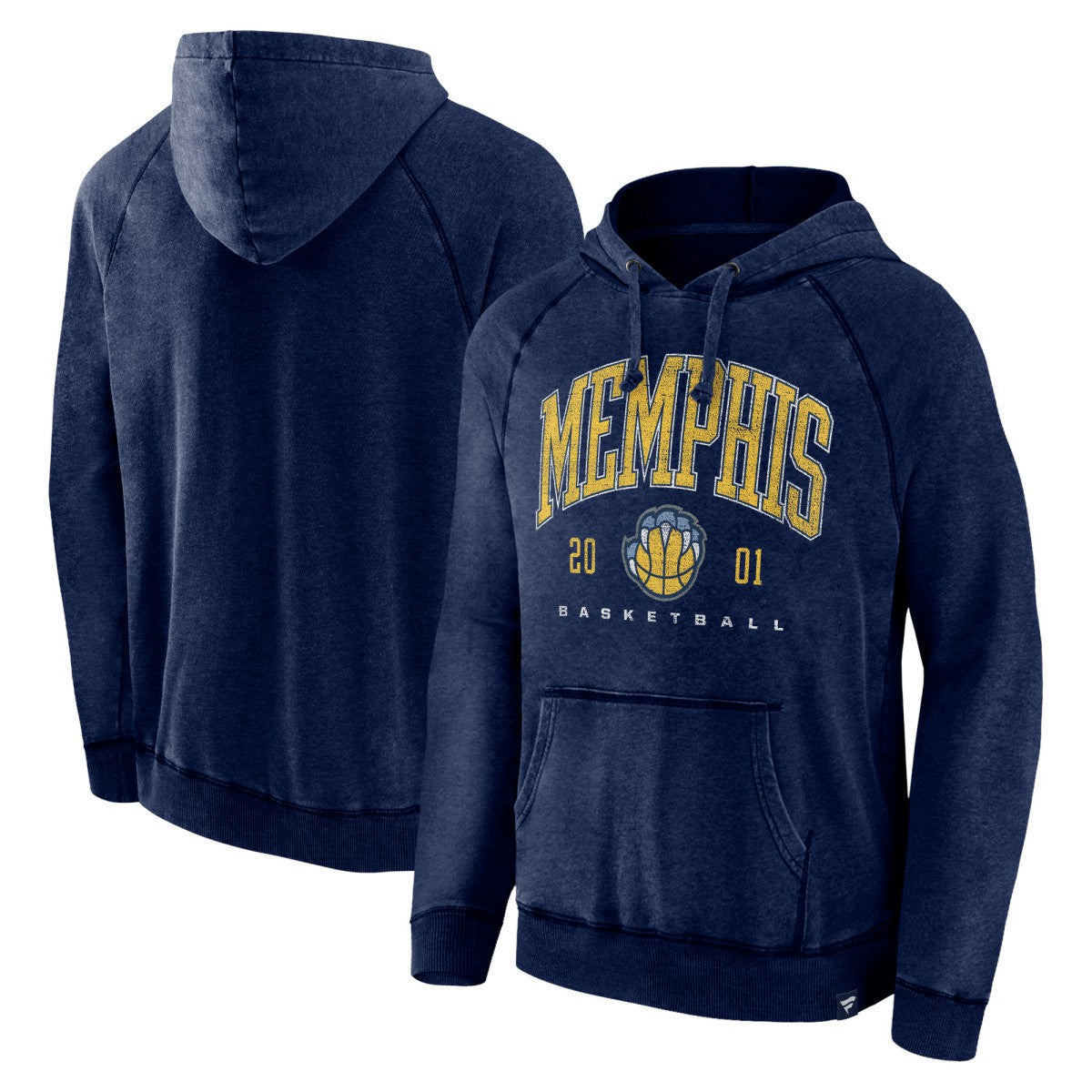 Memphis Grizzlies Foul Trouble Snow Wash Raglan Pullover Hoodie Heather Navy - NBA