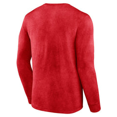 Chicago Bulls Front Court Press Snow Wash Long Sleeve T-Shirt Heather Red - NBA