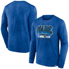 Orlando Magic Front Court Press Snow Wash Long Sleeve T-Shirt Heather Royal - NBA