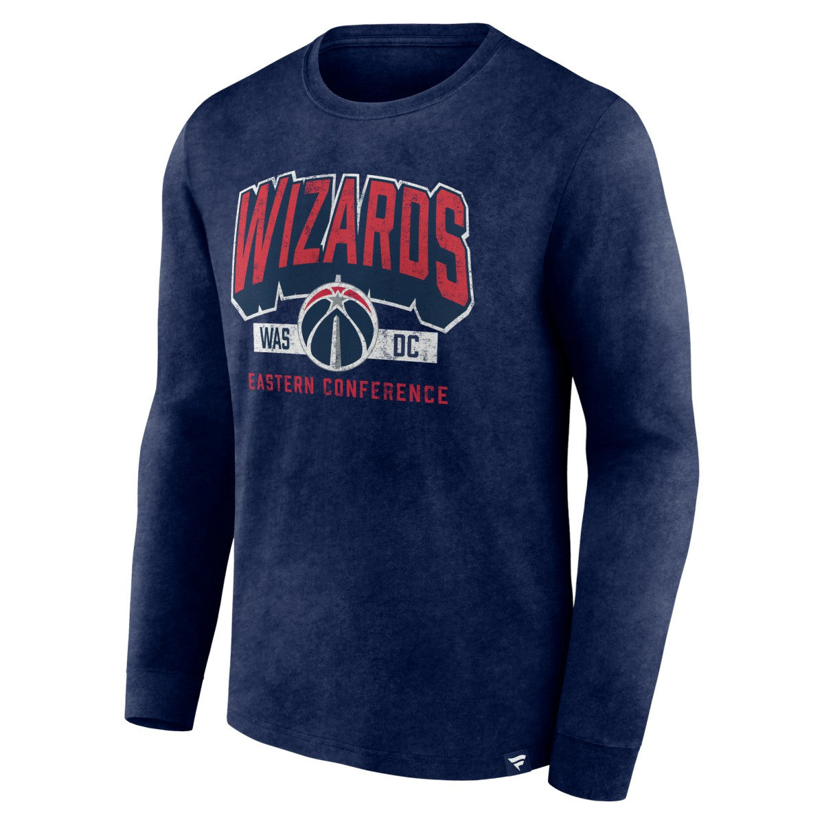 Washington Wizards Front Court Press Snow Wash Long Sleeve T-Shirt Heather Navy - NBA
