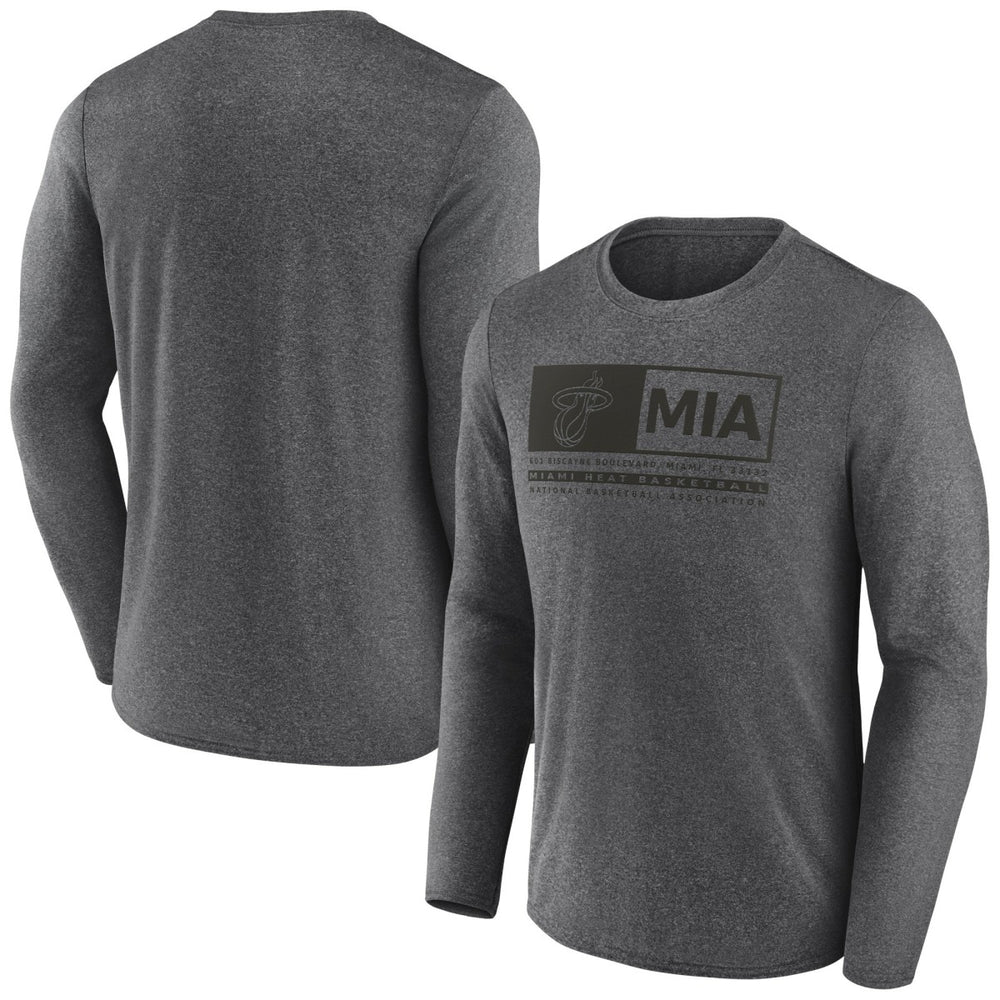 Miami Heat Three-Point Play T-Shirt Heather Charcoal - NBA