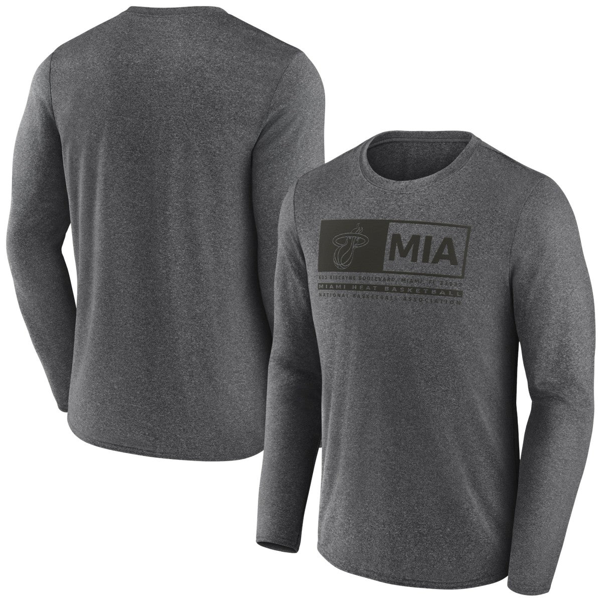 Miami Heat Three-Point Play T-Shirt Heather Charcoal - NBA