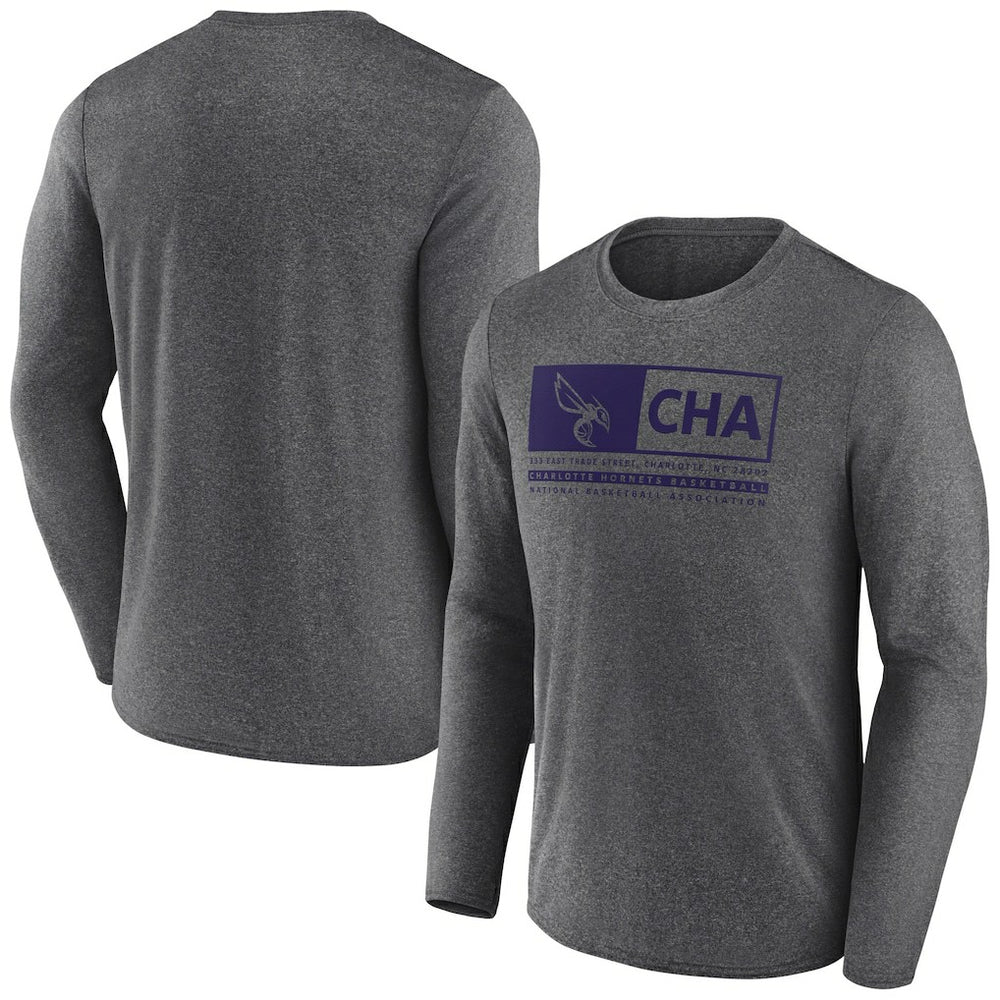 Charlotte Hornets Three-Point Play T-Shirt Heather Charcoal - NBA
