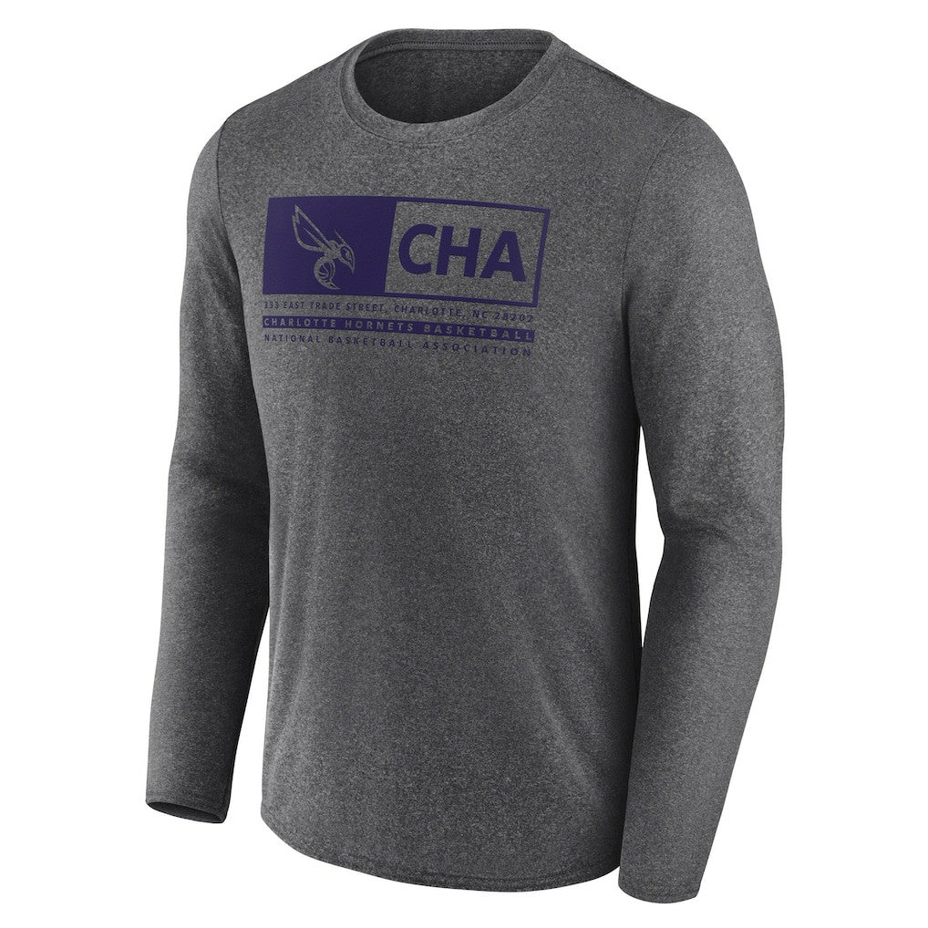 Charlotte Hornets Three-Point Play T-Shirt Heather Charcoal - NBA