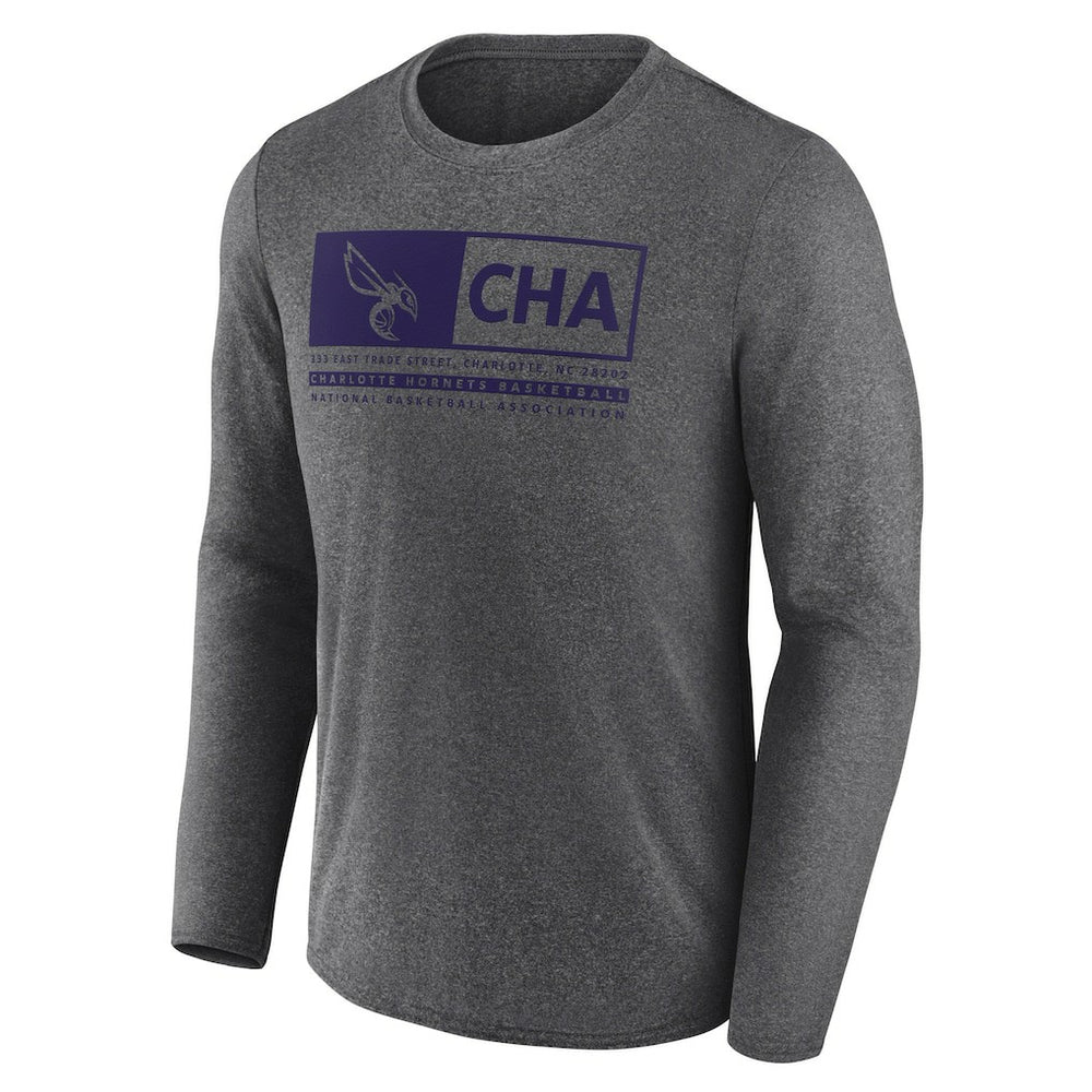 Charlotte Hornets Three-Point Play T-Shirt Heather Charcoal - NBA