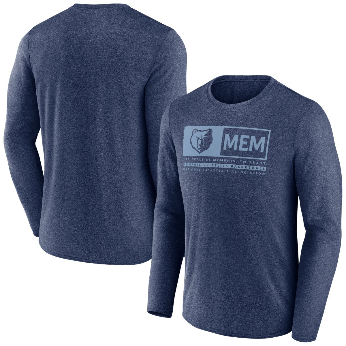 Memphis Grizzlies Three-Point Play T-Shirt Heather Navy - NBA