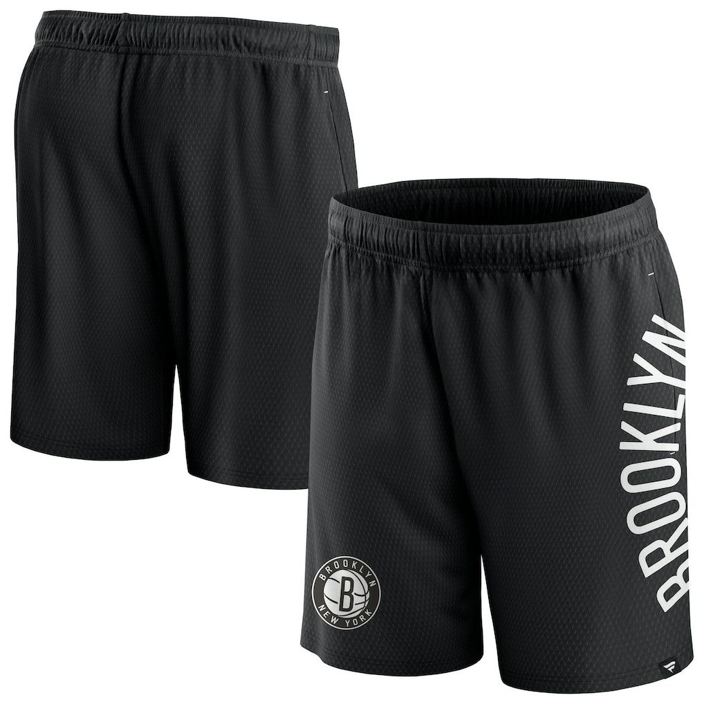 Brooklyn Nets Post Up Mesh Shorts Black - NBA