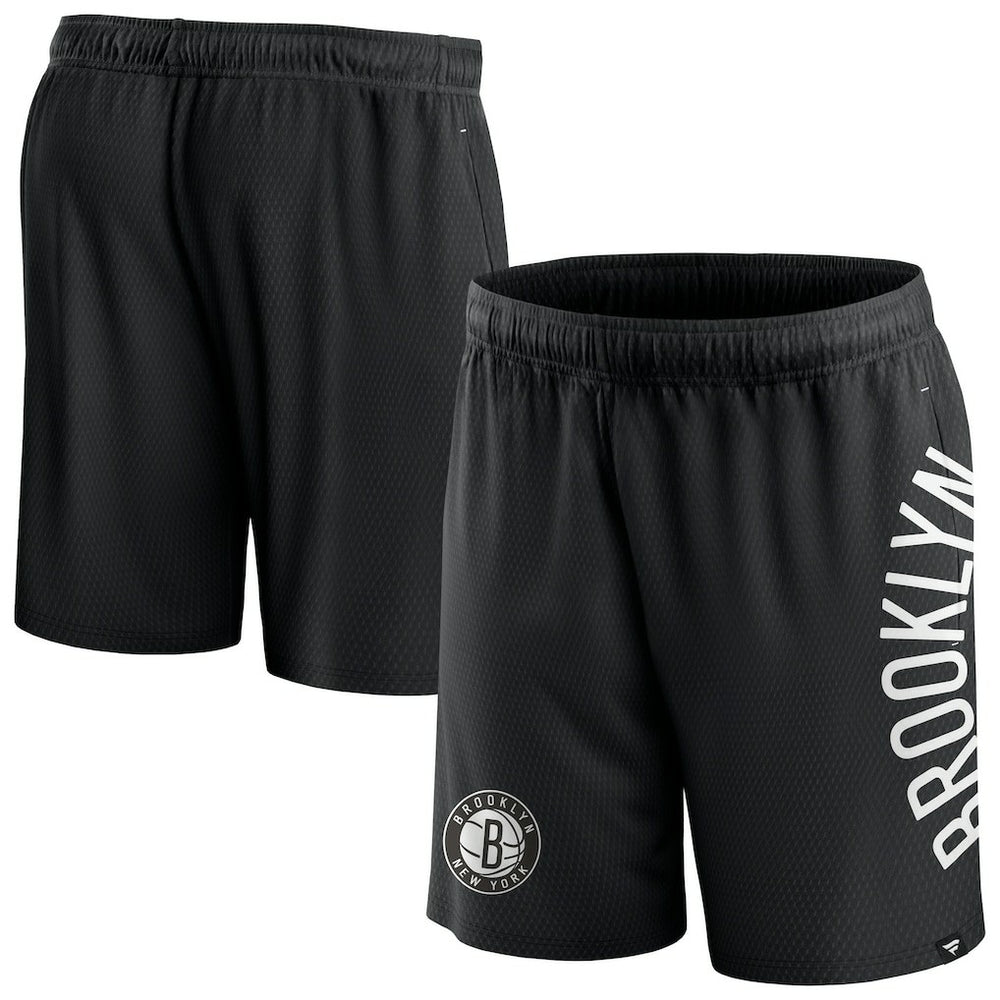 Brooklyn Nets Post Up Mesh Shorts Black - NBA