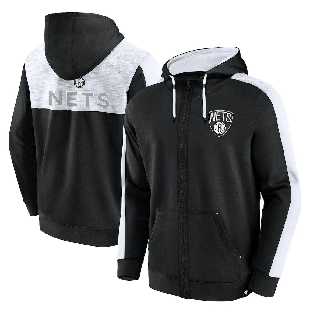 Brooklyn Nets Rainbow Shot Full-Zip Hoodie Black - NBA