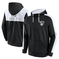 Brooklyn Nets Rainbow Shot Full-Zip Hoodie Black - NBA