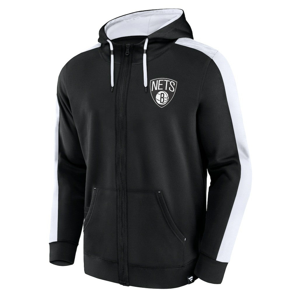 Brooklyn Nets Rainbow Shot Full-Zip Hoodie Black - NBA