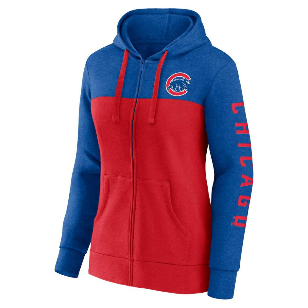 Chicago Cubs Fanatics Women's City Ties Hoodie Full-Zip Sweatshirt - MLB